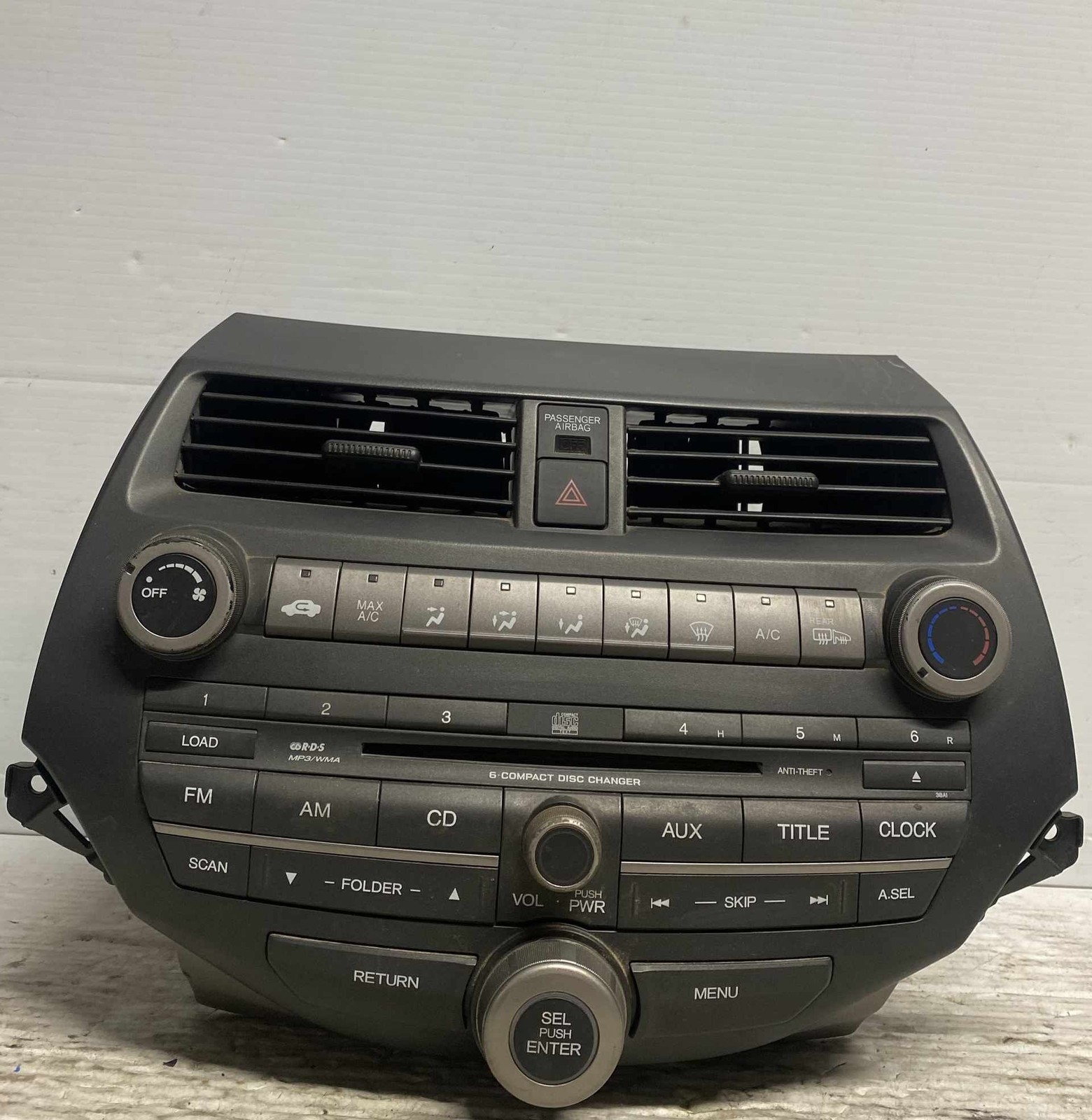 2008- 2010 HONDA ACCORD 3.5L 6DISC Changer Radio AC Control Panel 39101TA0A513M1