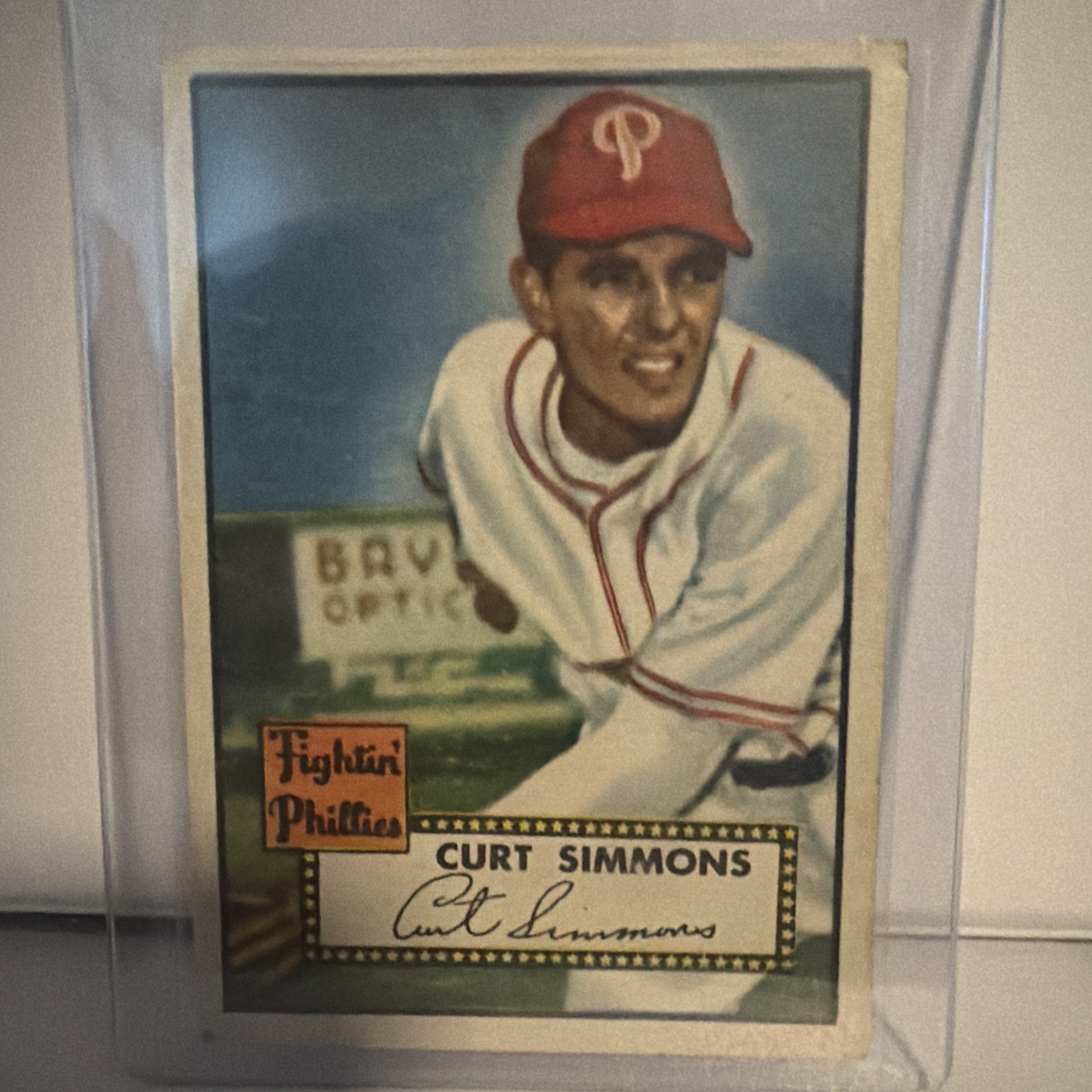 1952 Topps Gray Back #203 Curt Simmons. VG
