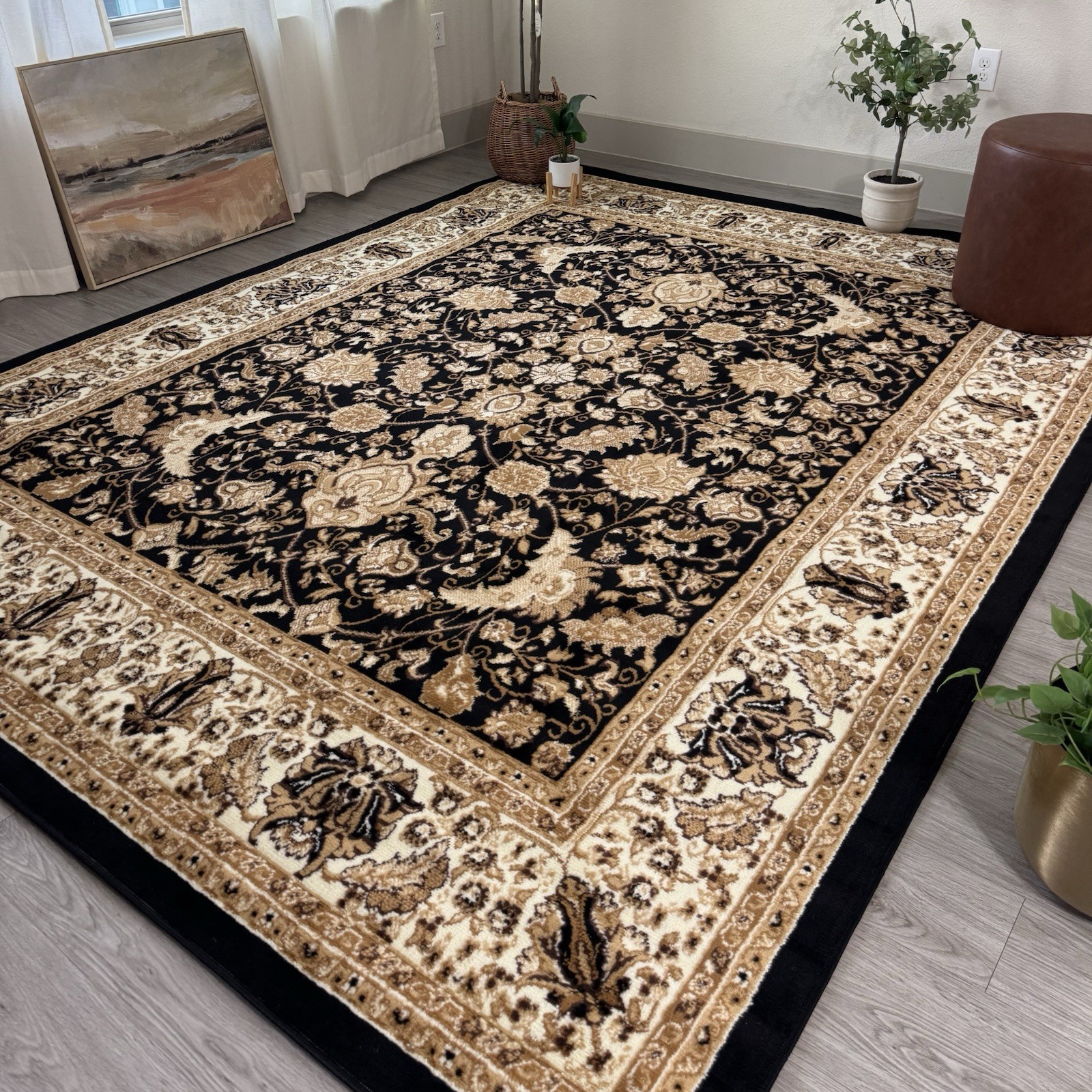 Large Traditional 8x10 Oriental Area Rug Area Rugs Carpet Living Room Black Large Traditional 8x10 Oriental Area Rug Area Rugs Carpet Living Room Black