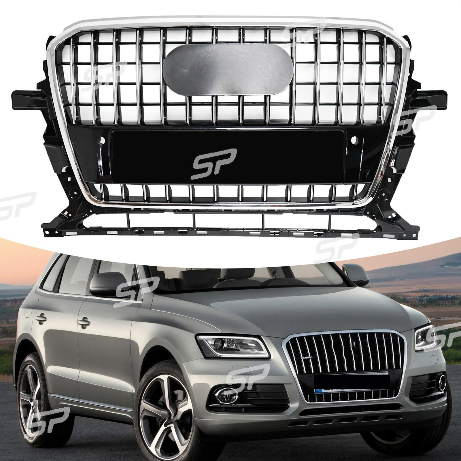 NEW Chrome SQ5 Style Front Grille Radiator for Audi 2013-2017 Q5 SQ5