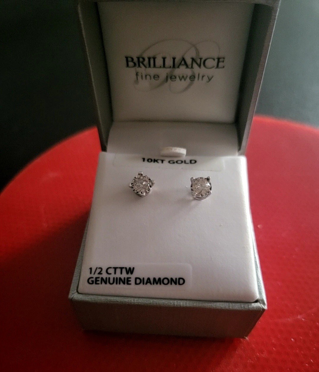 Brilliance Fine Jewellery 1/2 cttw Genuine Daimond stud earrings 10k White Gold Brilliance Fine Jewellery 1/2 cttw Genuine Daimond stud earrings 10k White Gold