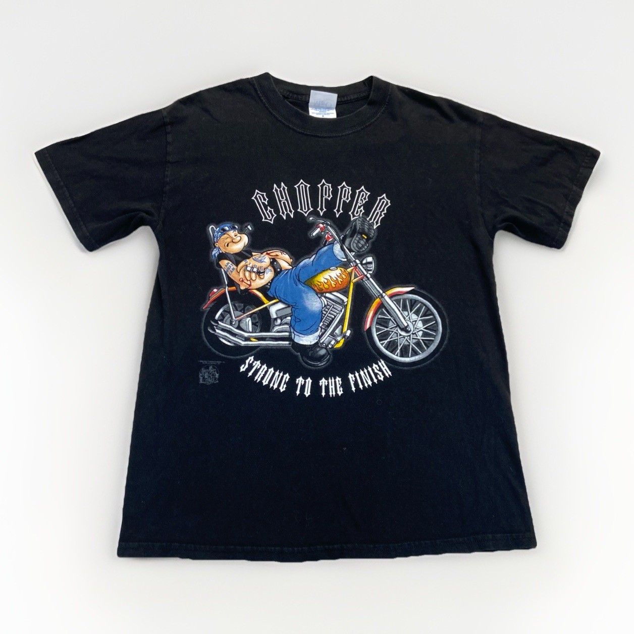 Popeye Shirt Mens M West Coast Chopper Biker Motorcycle Y2k VIntage Black Popeye Shirt Mens M West Coast Chopper Biker Motorcycle Y2k VIntage Black