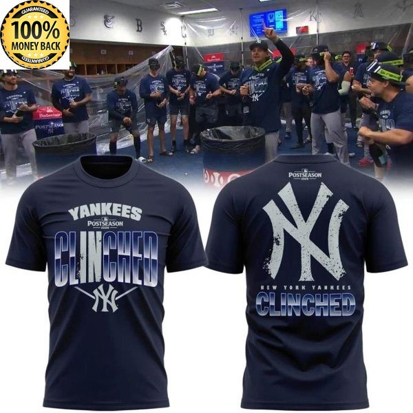 New Arrivals - Yankees 2026 Postseason Clinched T-Shirt - All Size New Arrivals - Yankees 2026 Postseason Clinched T-Shirt - All Size