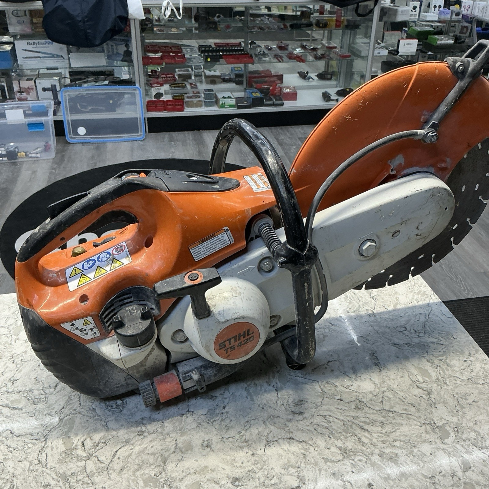 STIHL TS420 14 inch Gas Handheld With Blade - Cut-Off - Orange