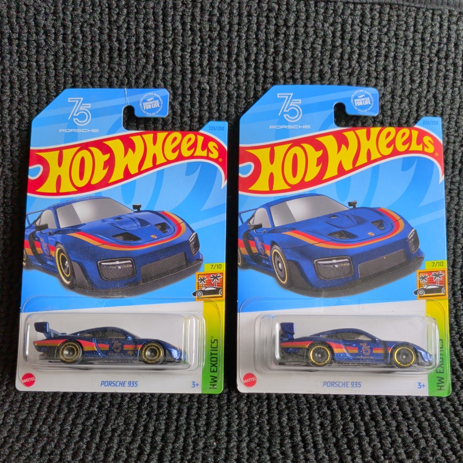 2023 Hot Wheels HW Exotics Porsche 935 Super Treasure Hunt and regular 935 set 2023 Hot Wheels HW Exotics Porsche 935 Super Treasure Hunt and regular 935 set