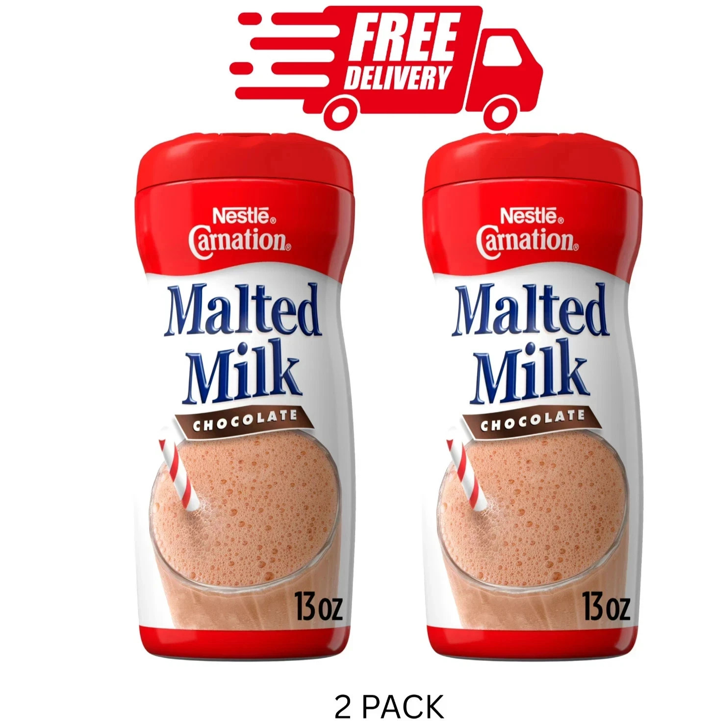 Nestle Carnation Chocolate Malted Milk Instant Stir In Powder Mix, 13 oz