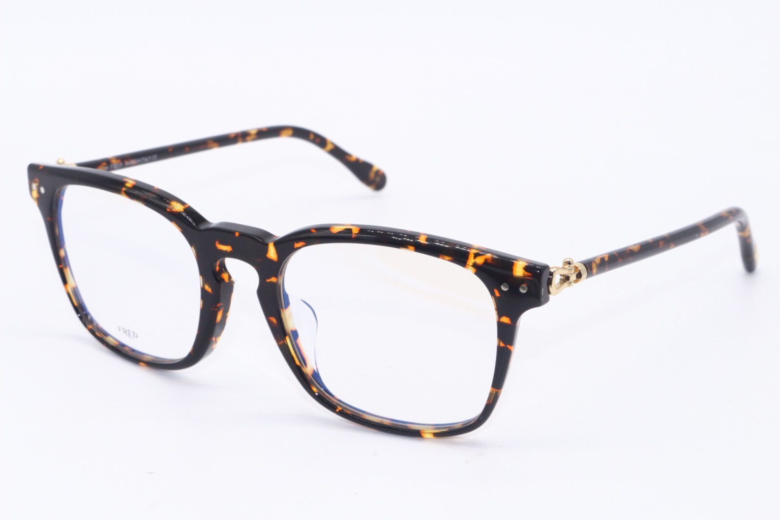 NEW FRED LUNETTES FG 50006U 052 HAVANA GOLD AUTHENTIC DESIGNER EYEGLASSES 54-21