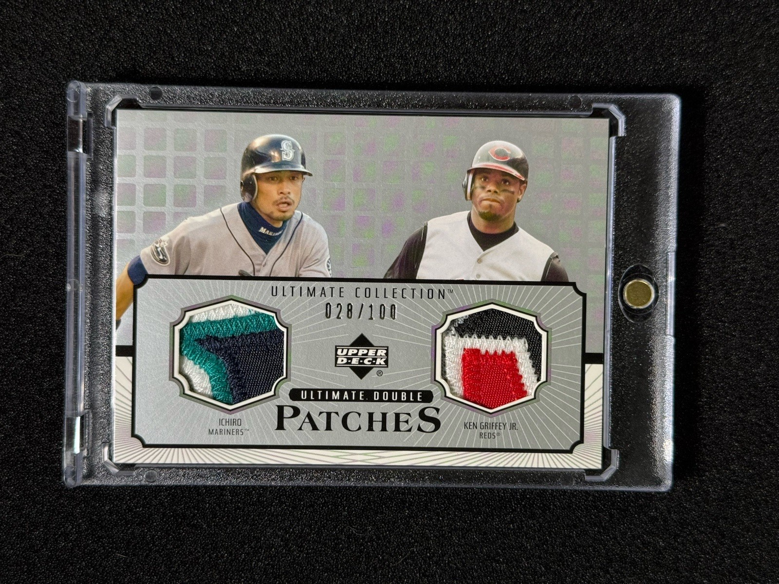 2002 Upper Deck Ultimate Collection #/100 GU Patch Ken Griffey Jr. Ichiro Suzuki