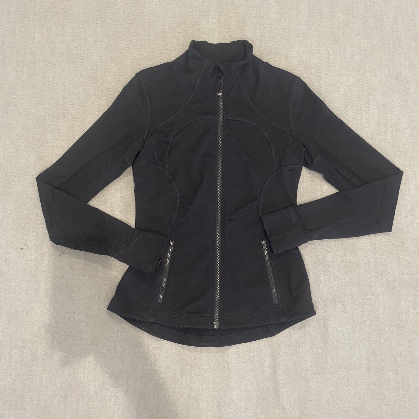 Lululemon Define Jacket Black Luon Full Zip Yoga Workout Activewear Size 6