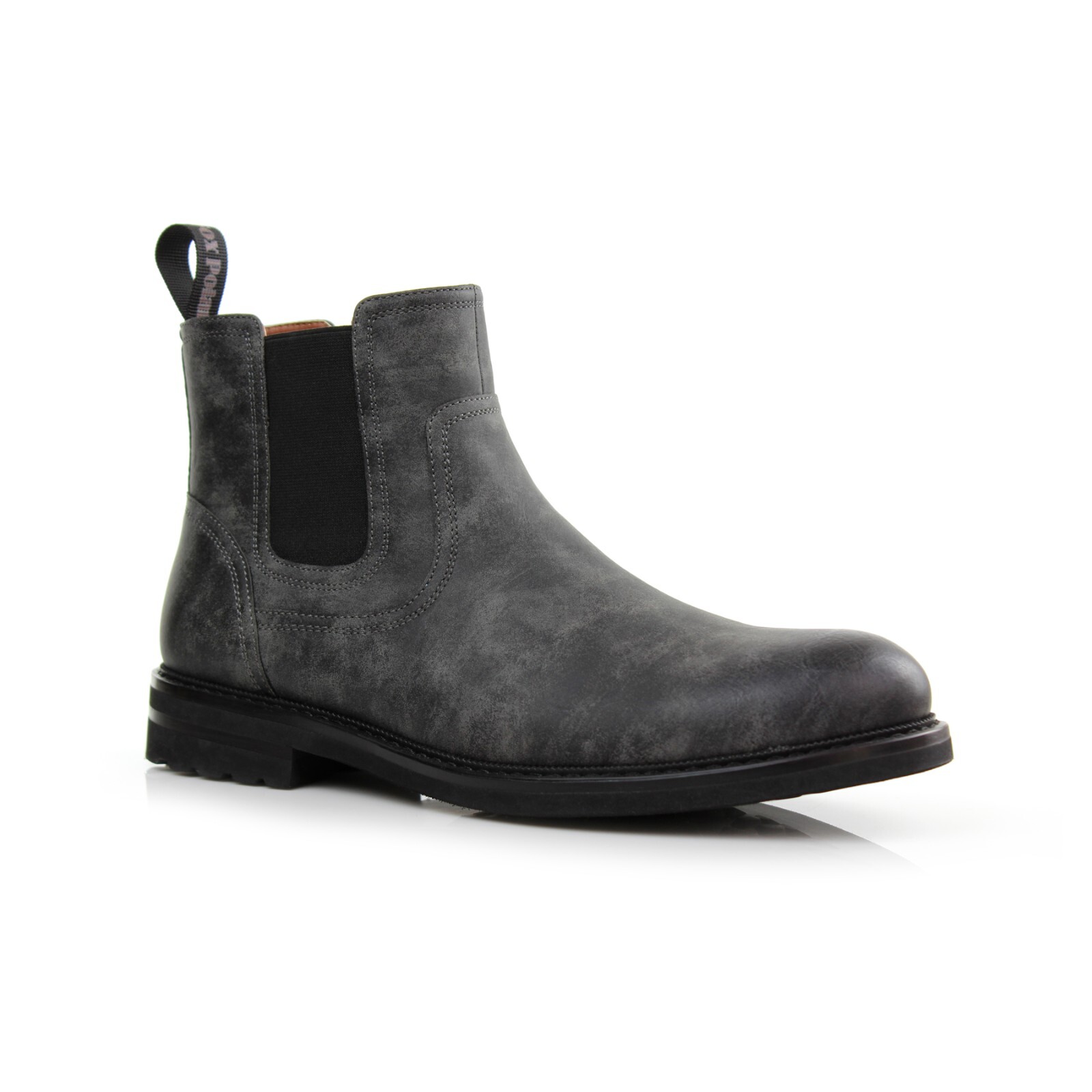 Polar Fox DUNCAN Rambler Style Distressed Vegan Leather Western Chelsea Boots