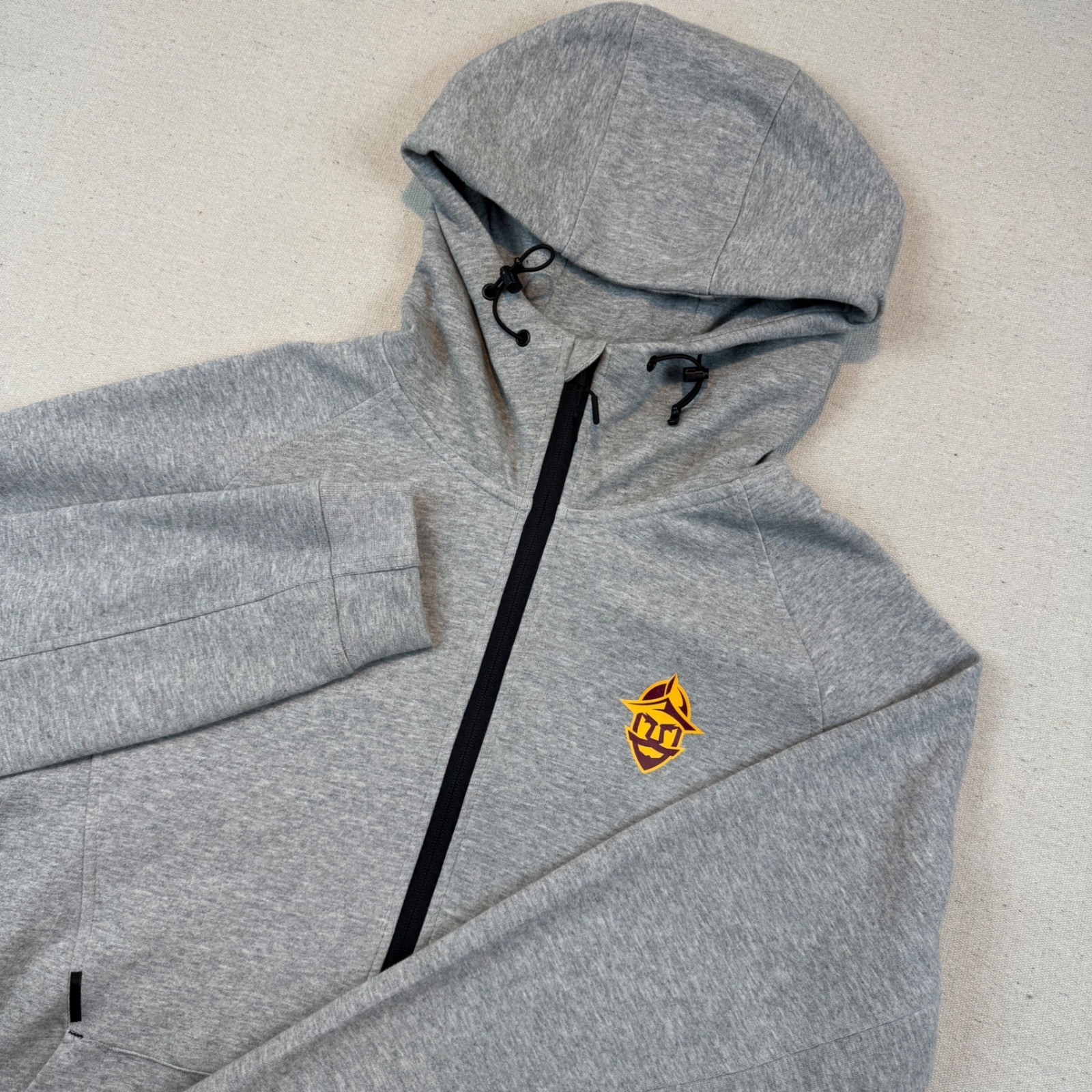 Levelwear Large Full Zip Hoodie Mens Gray Modern Fit Hooded Jacket CA37496
