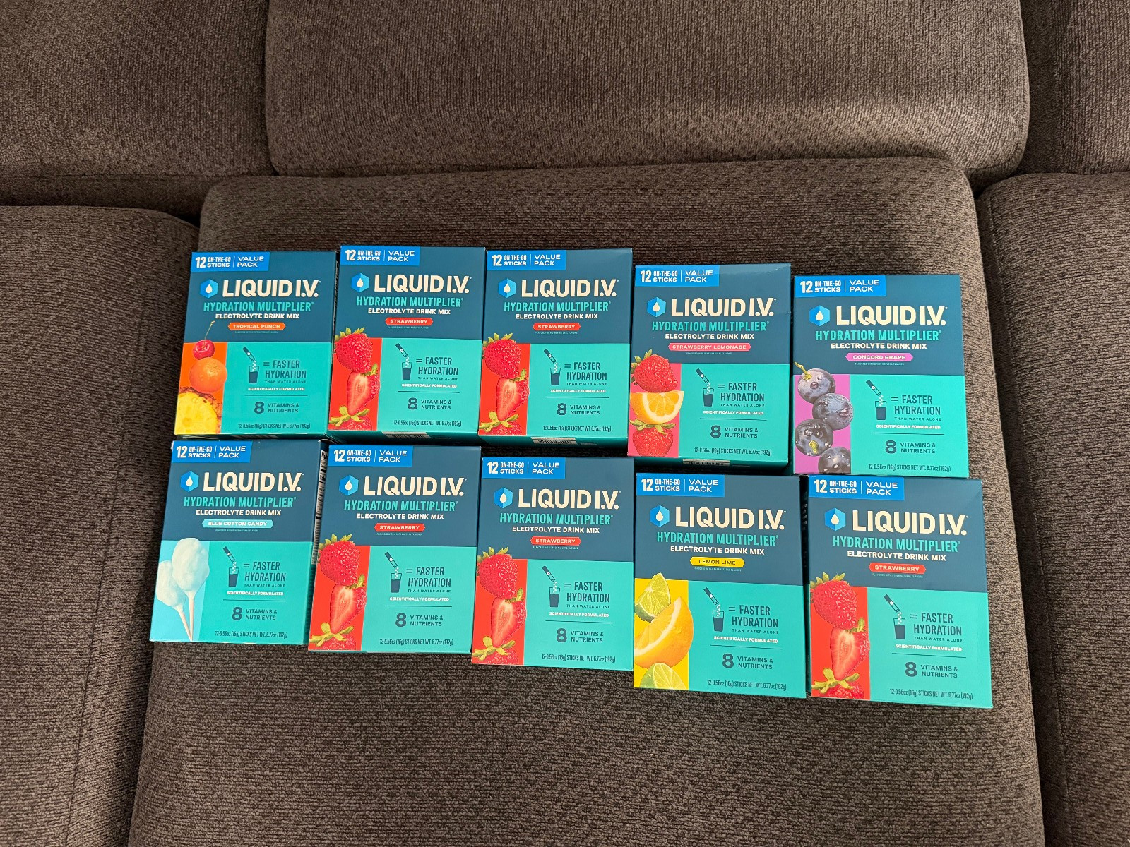 Liquid IV Hydration Multiplier Electrolyte Drink Mix 120 packs assorted flavors