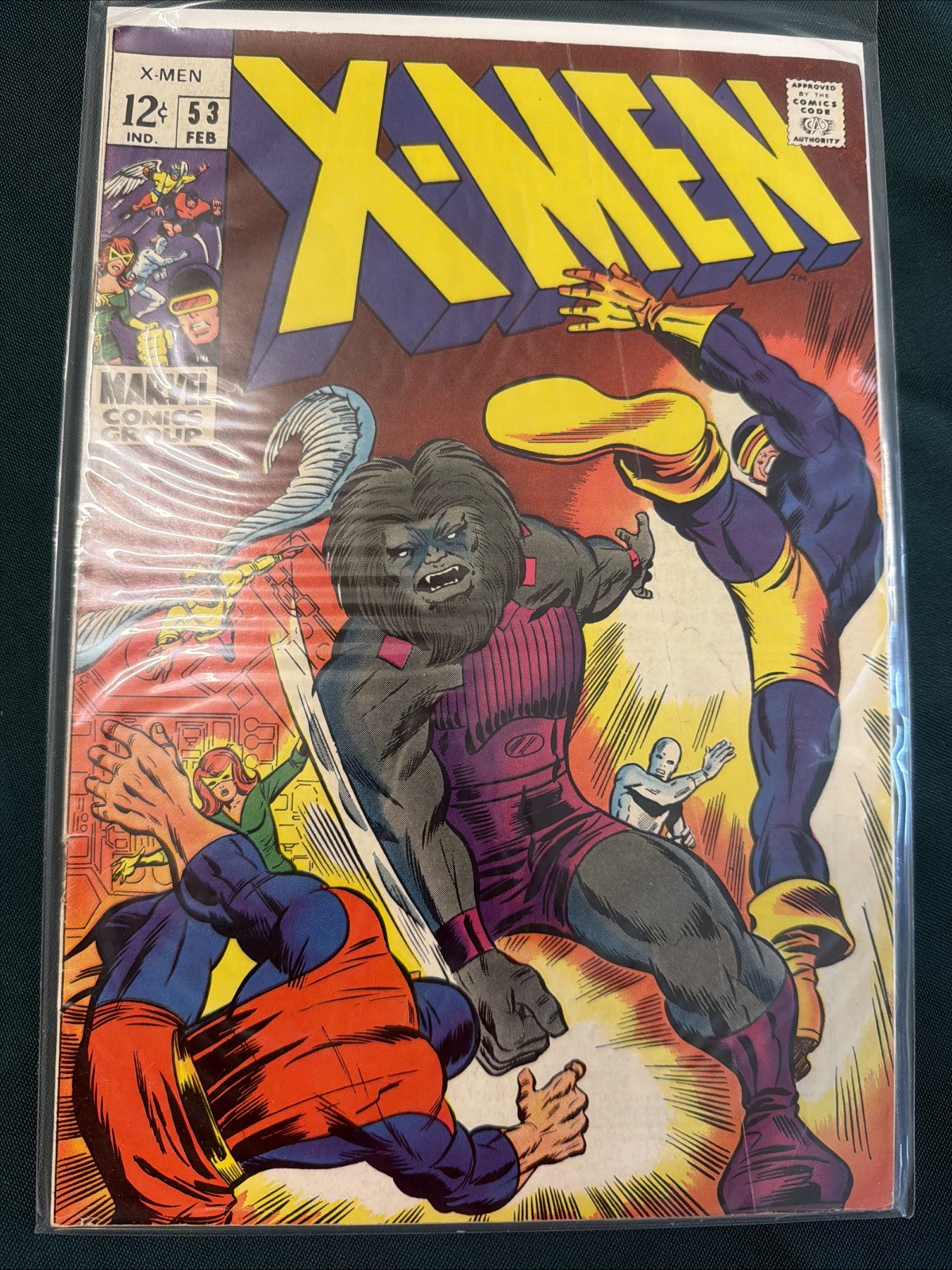 X-Men #53 Marvel 1969 Barry Windsor-Smith 1st US Art Beast Origin Blastaar