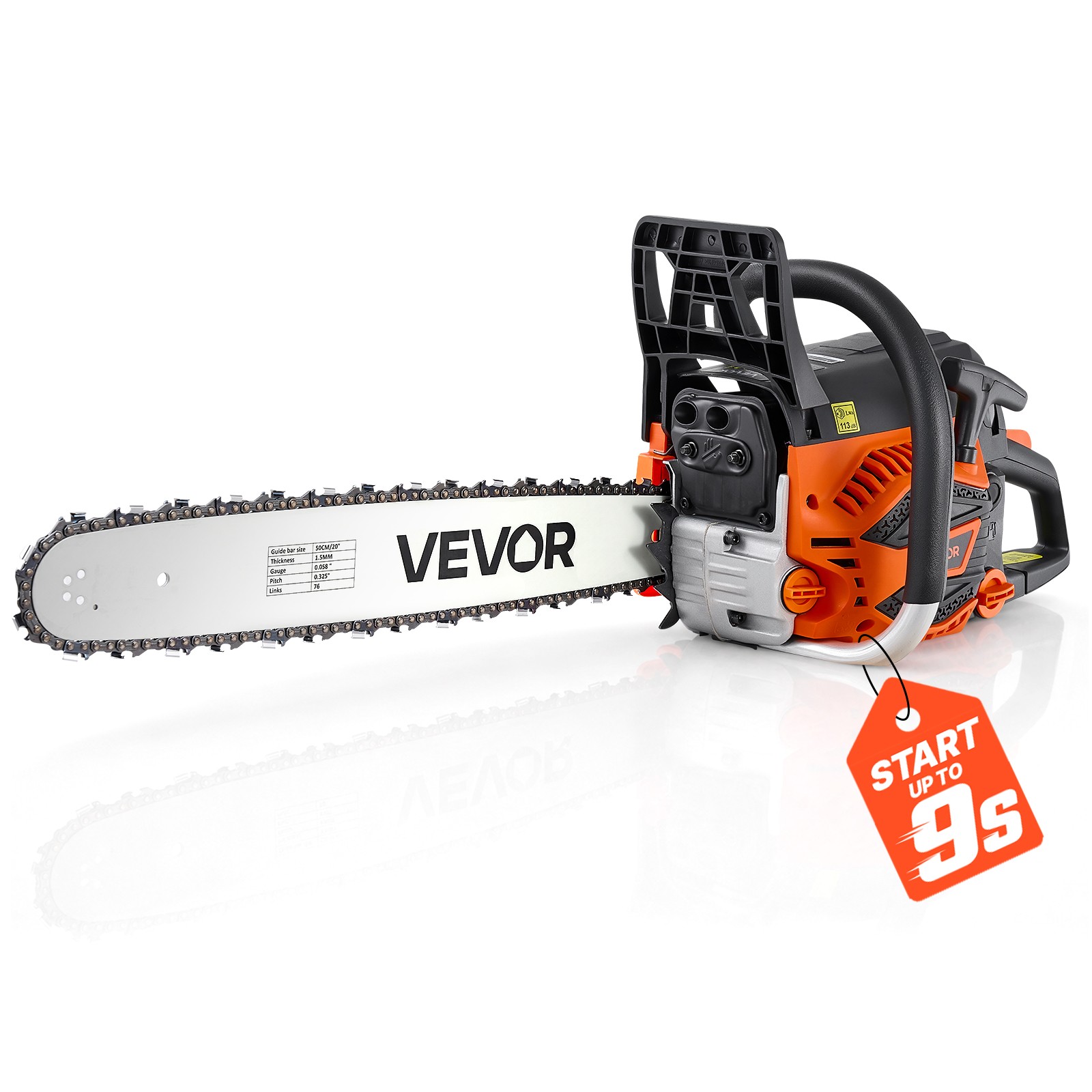 VEVOR Gas Powered Chainsaw 62CC 20\