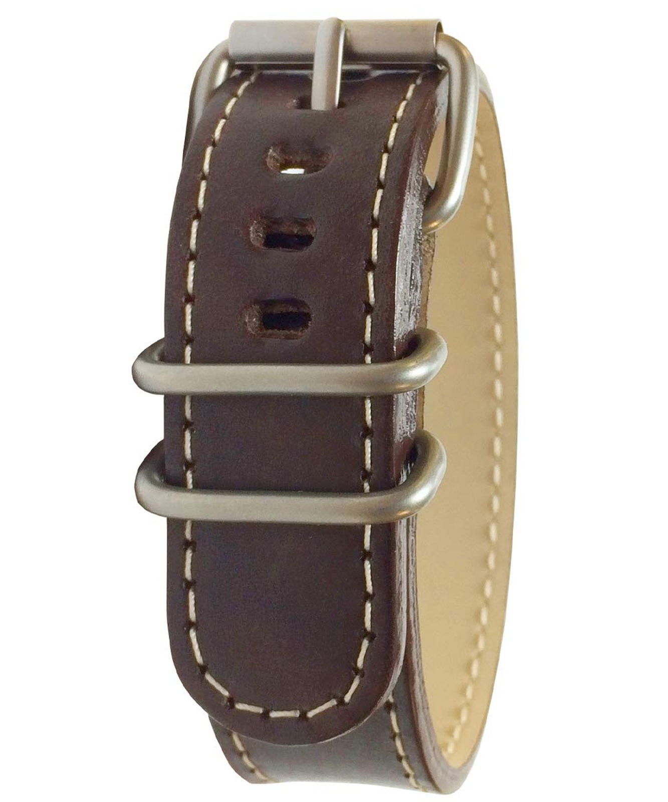 BERTUCCI Mens G-Type Montanaro Alpina Brown 22mm Leather Strap Matte Stainles...
