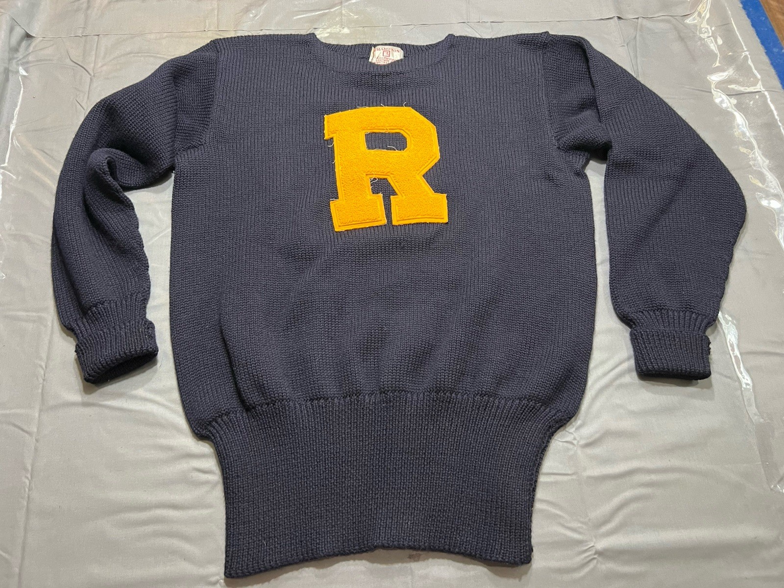 Vintage Champion Knitwear University Of Rochester Sweater Wool Running Man