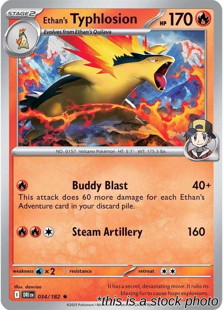 Ethan\'s Typhlosion Holofoil 034/182 NM danciao Pokemon EN H31