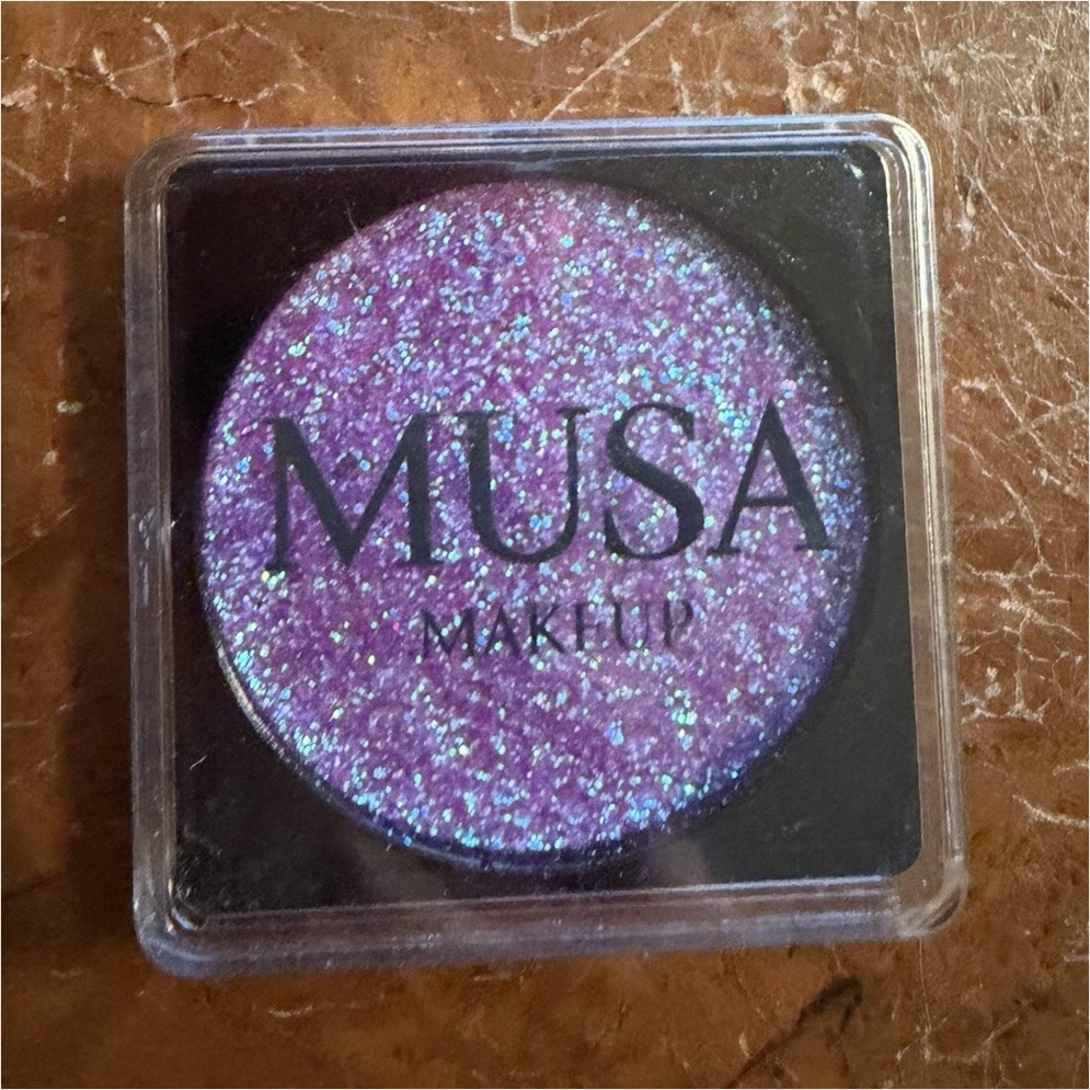 MUSA Creamy Glitter Single Cream Eyeshadow Purple Glitter Limited Edition 3g