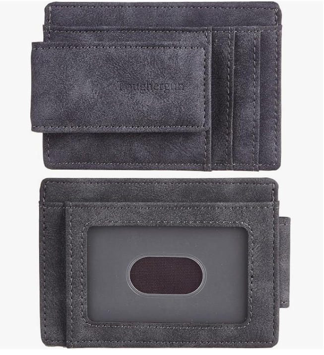 Genuine Leather Magnetic Front Pocket Money Clip Wallet w/Rfid Blocking Genuine Leather Magnetic Front Pocket Money Clip Wallet w/Rfid Blocking
