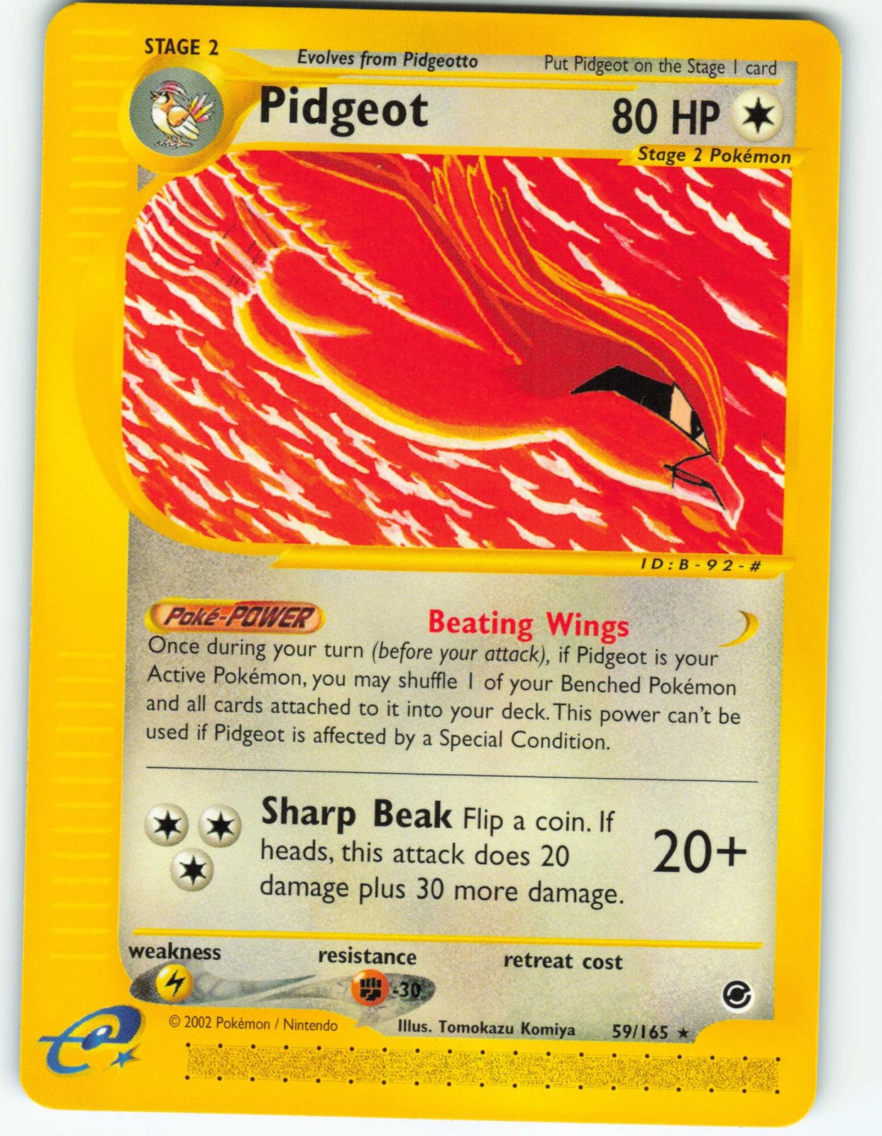 Pidgeot - 59/165 Expedition Base Set - Pokémon TCG - 2002 Pidgeot - 59/165 Expedition Base Set - Pokémon TCG - 2002