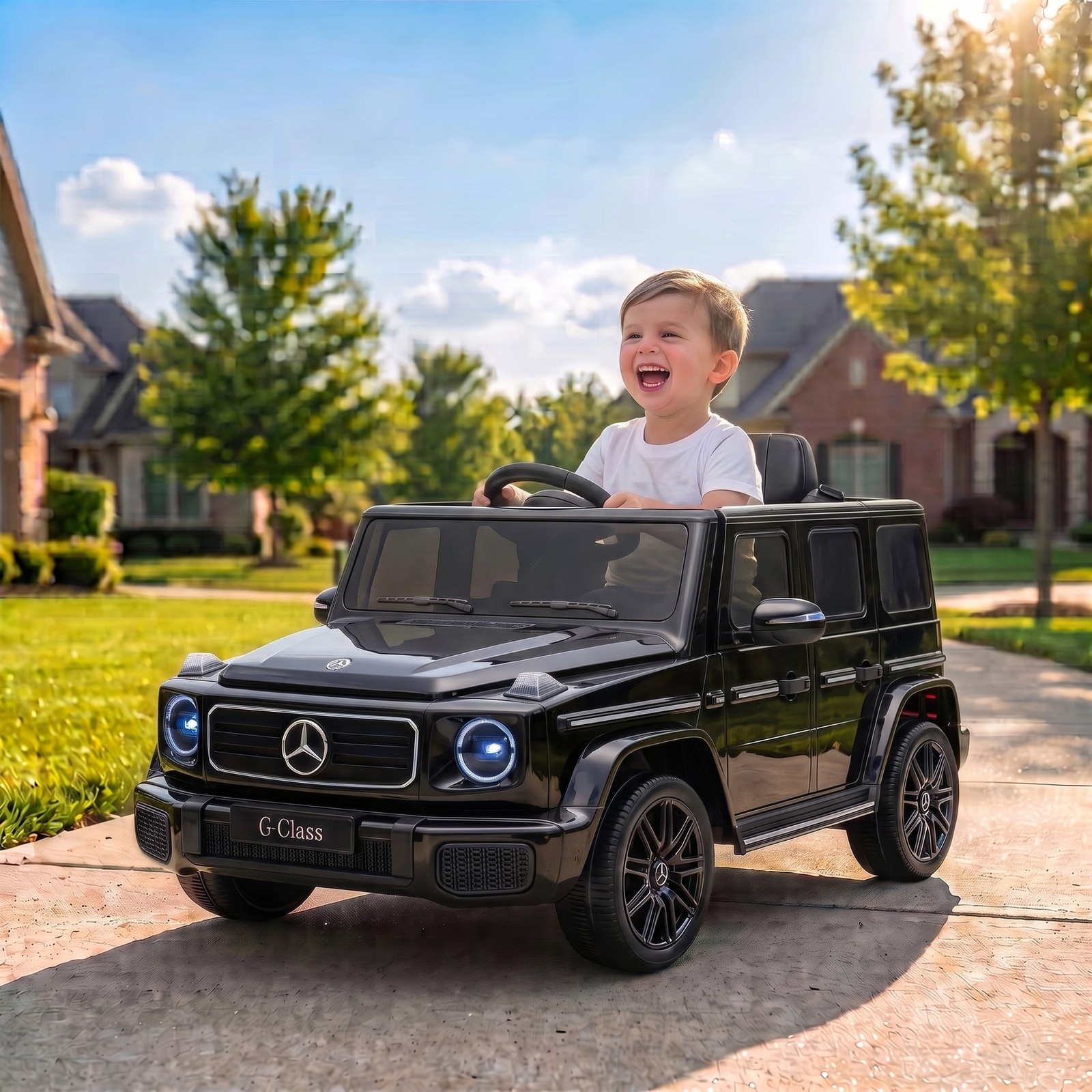 Qaba Licensed Mercedes-Benz G580 12V Kids Ride On Car with Remote Control Qaba Licensed Mercedes-Benz G580 12V Kids Ride On Car with Remote Control