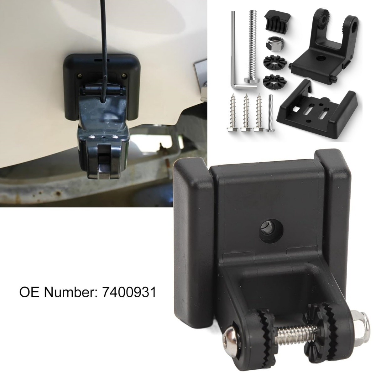 740093-1 For Humminbird Transducer Mount MHX XNT Hardware Transom Mount Bracket