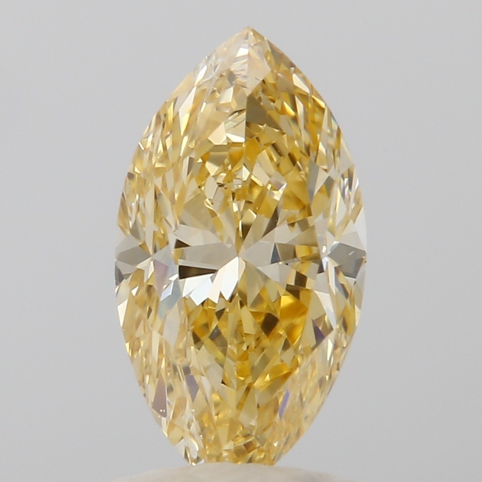 Loose Natural Untreated Diamond Marquise Fancy Orange Yellow VS2 0.75ct GIA Cert