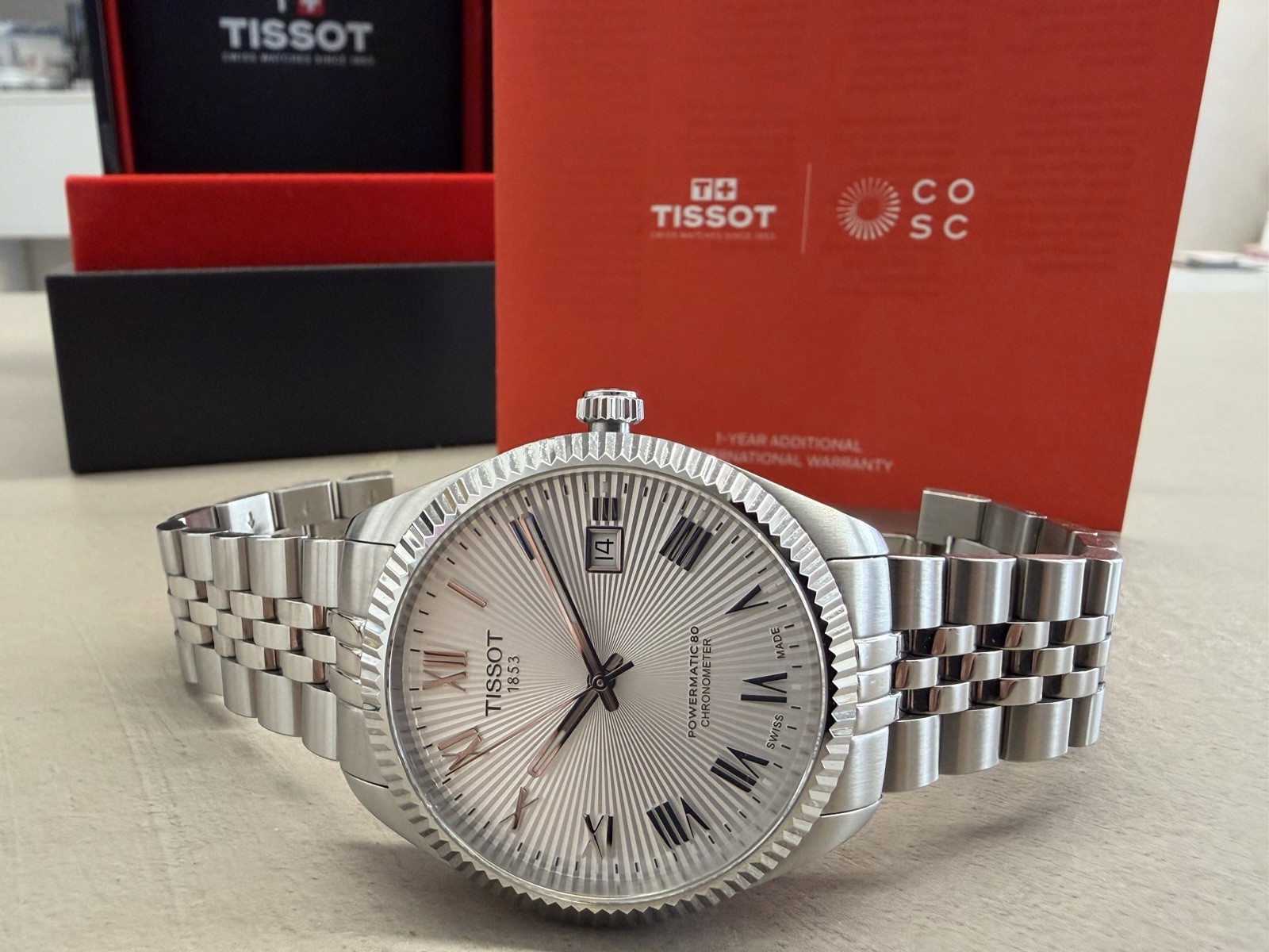Tissot Ballade COSC 39mm Silver dial conditions like new