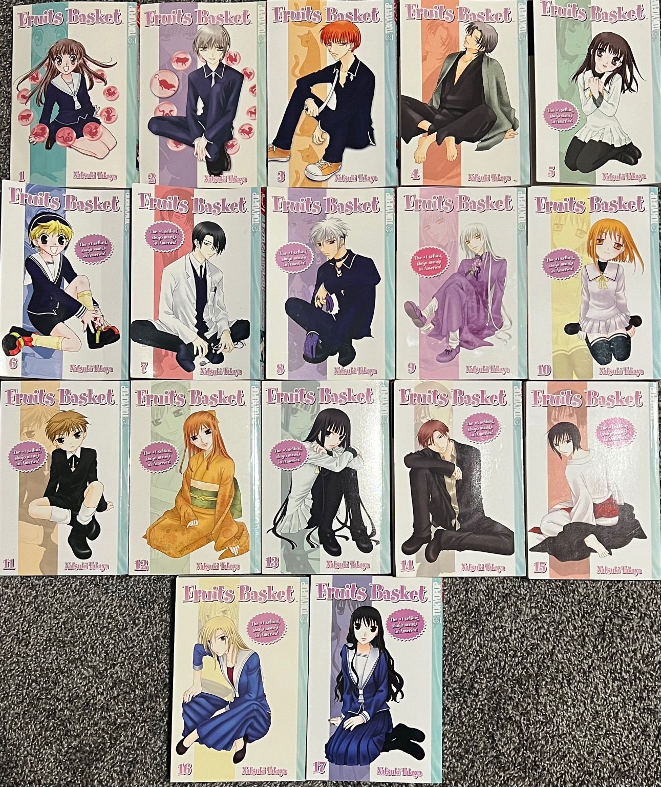 Fruits Basket Manga Set Vol. 1-17 Natsuki Takaya TOKYOPOP Shojo Anime Comic Lot Fruits Basket Manga Set Vol. 1-17 Natsuki Takaya TOKYOPOP Shojo Anime Comic Lot