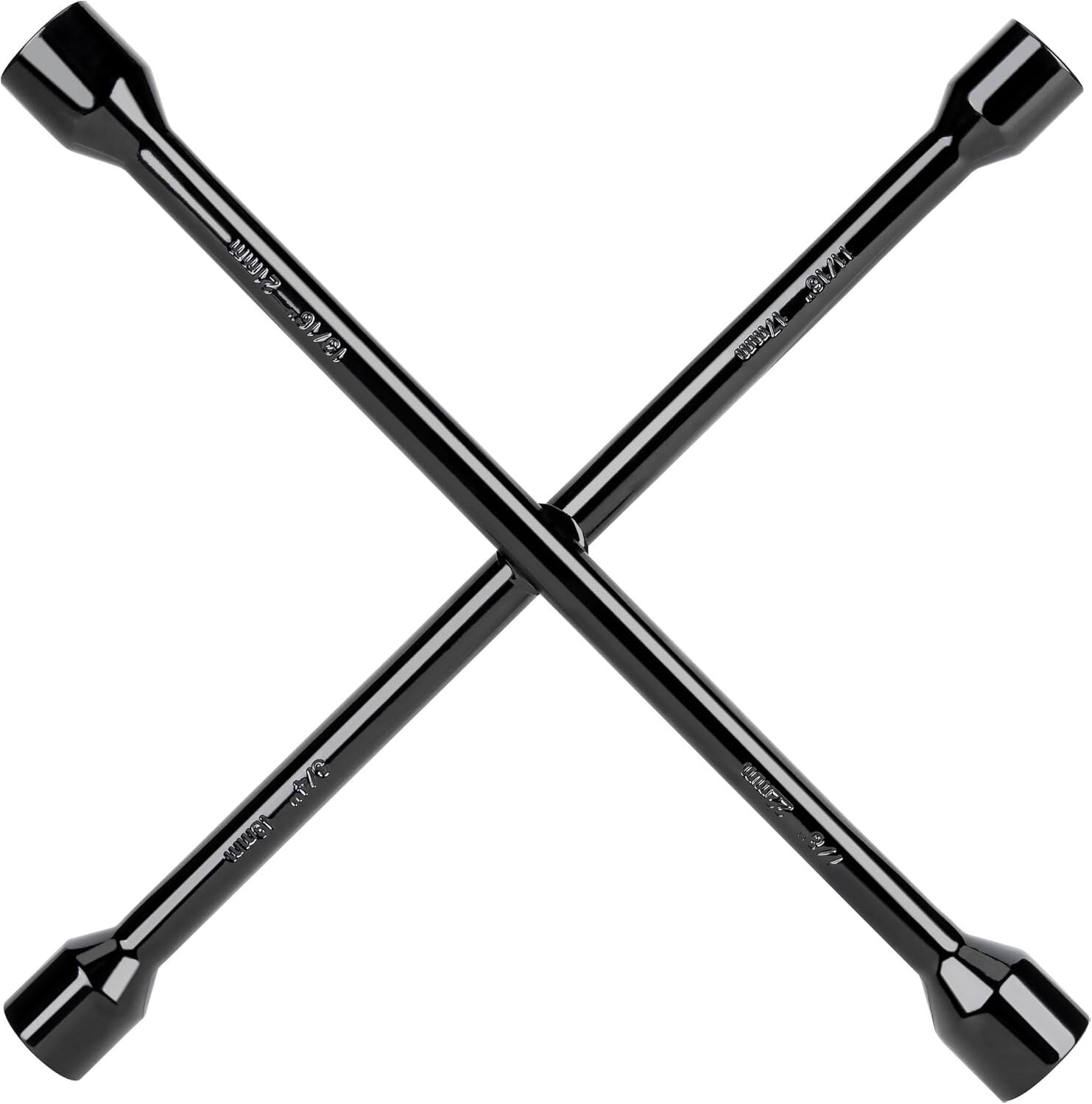 CARTMAN Professional 14 Inch Universal Heavy Duty Lug Wrench 4 Way Tire Iron