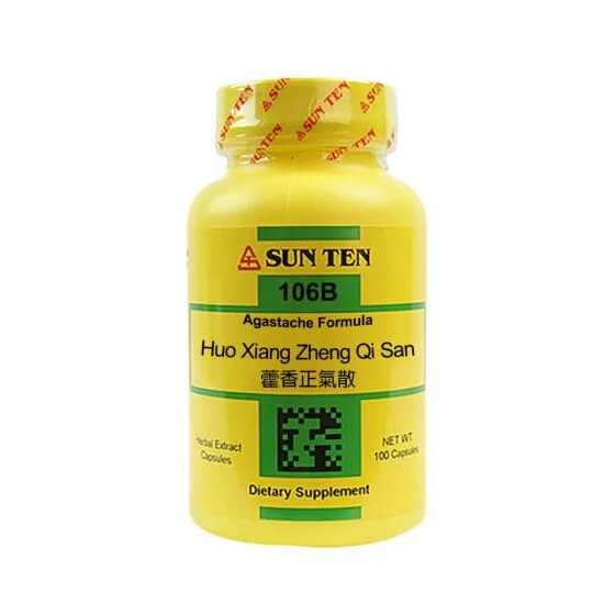 SUNTEN - Agastache/Pogostemon Formula/Huo Xiang Zheng Qi San, 106B, 100 Capsules