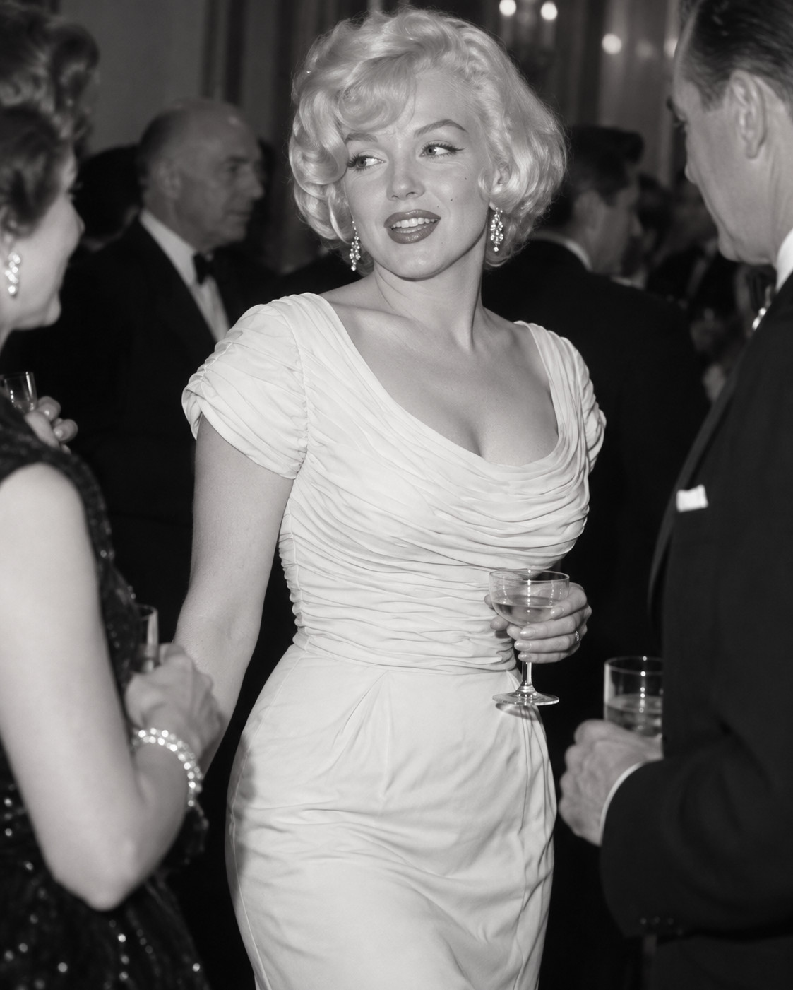 Marilyn Monroe Owned &  Worn 50\'s white silk dress from Sydney Guilaroff COA