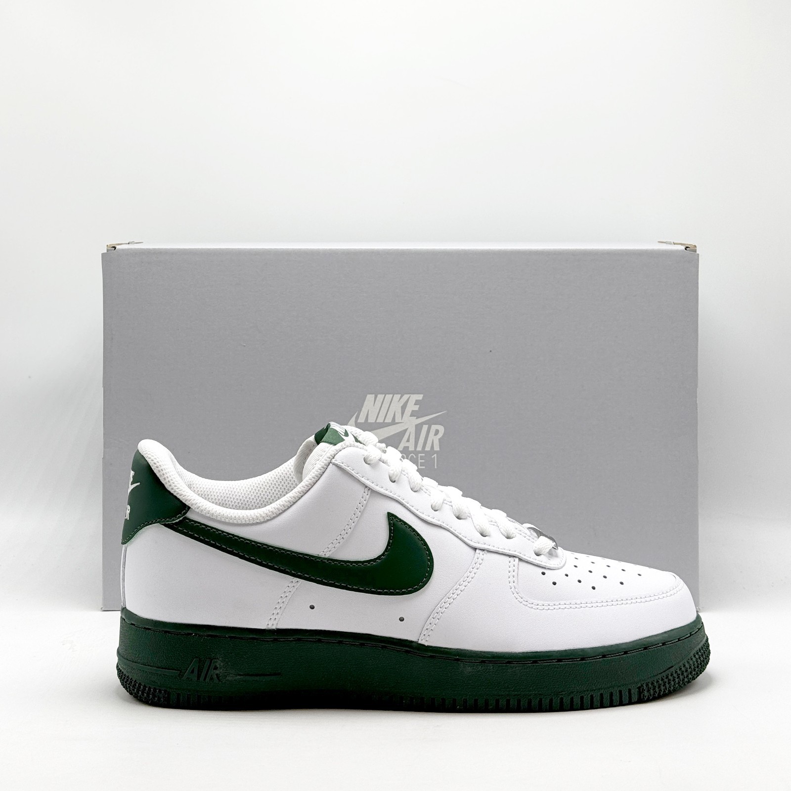 *NEW* MEN NIKE Air Force 1 \'07 Low WHITE / FIR GREEN (FJ4146 132) 👍