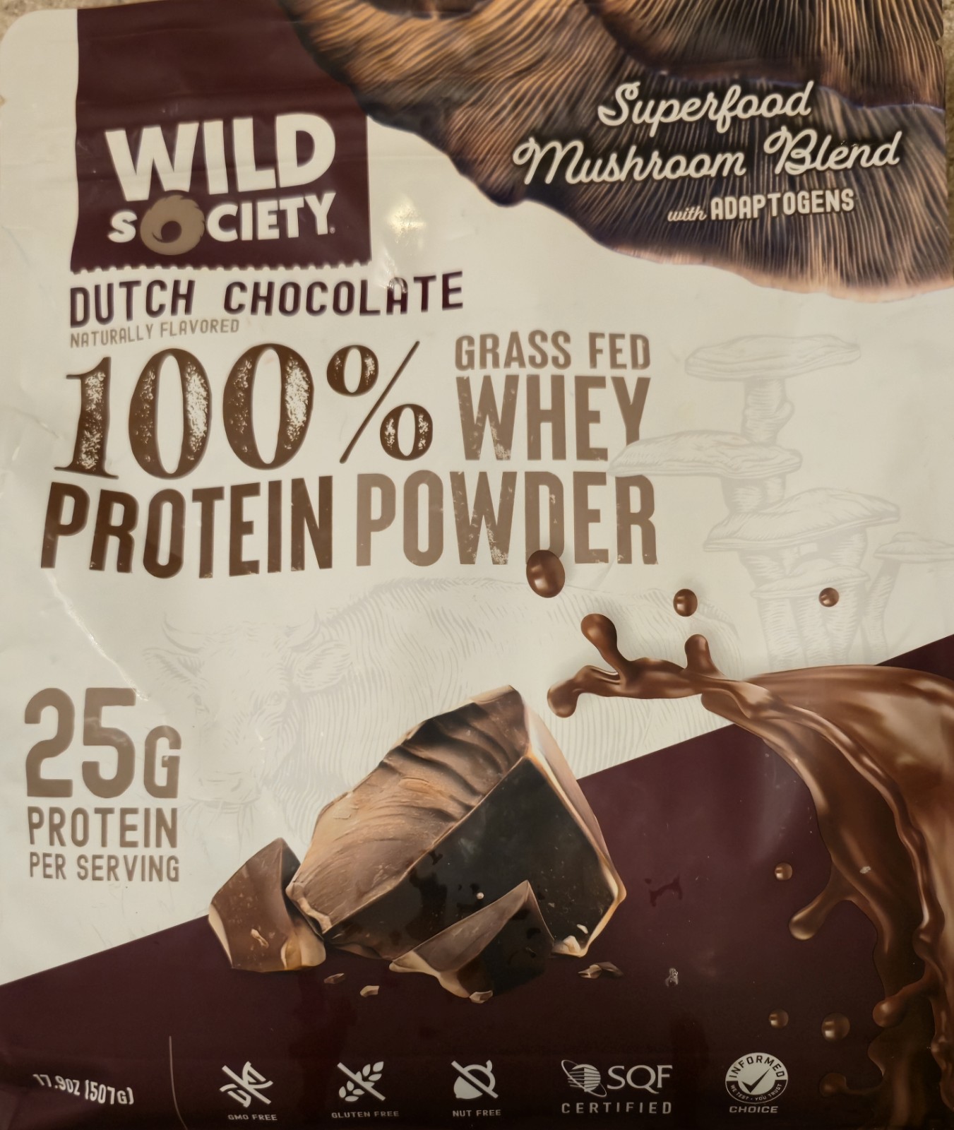 Wild Society Grass Fed PROTEIN 1.2 lb (15 Serv) Natural Dutch Choc BEST BY 1/27 Wild Society Grass Fed PROTEIN 1.2 lb (15 Serv) Natural Dutch Choc BEST BY 1/27