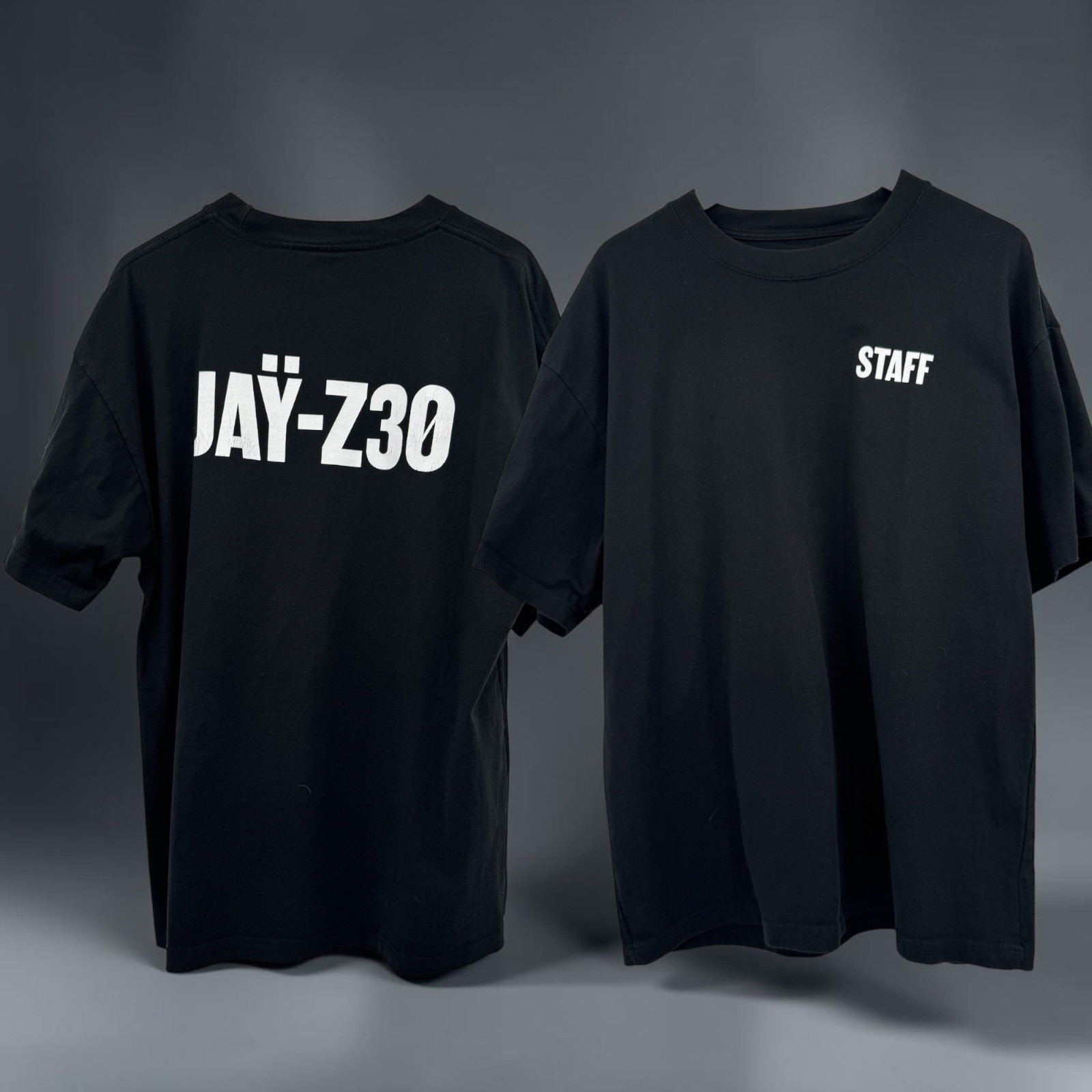Official JAY-Z 30th Anniversary Tour Staff T-Shirt Black JAŸ-Z30 Merch Size XL