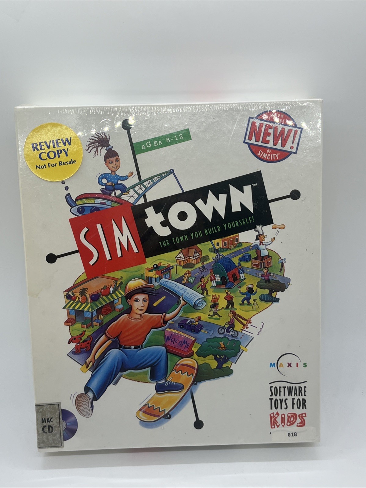 Sim Town Mac CD EA Game SimTown Kids 1994-2002 New Build Your Town USA Big Box Sim Town Mac CD EA Game SimTown Kids 1994-2002 New Build Your Town USA Big Box