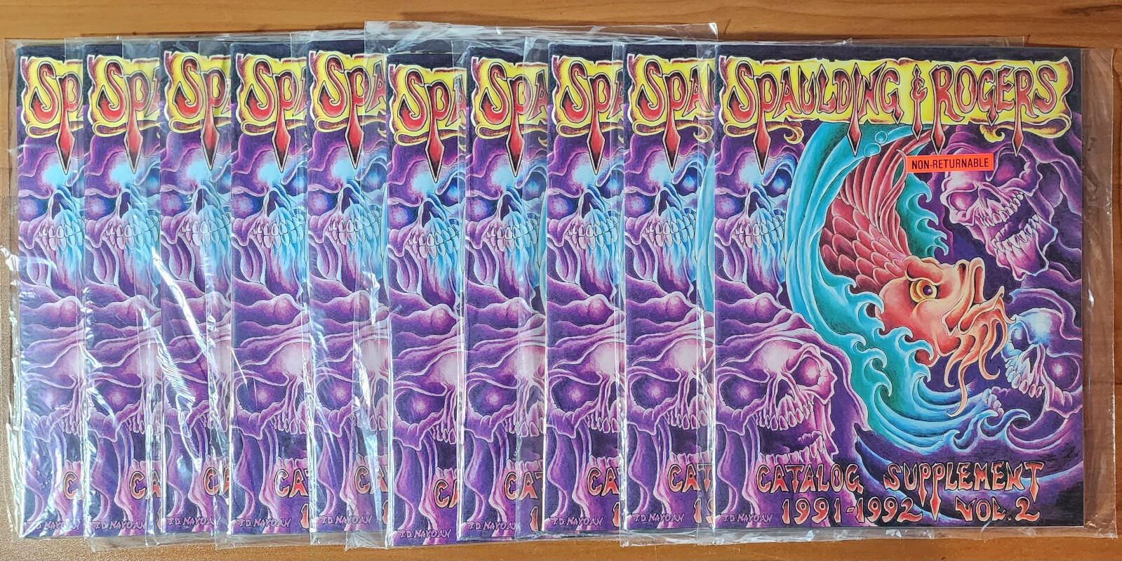 Lot Of 10 1991-92 Spaulding & Rogers Original Tattoo Supply Catalogs Ted Naydan