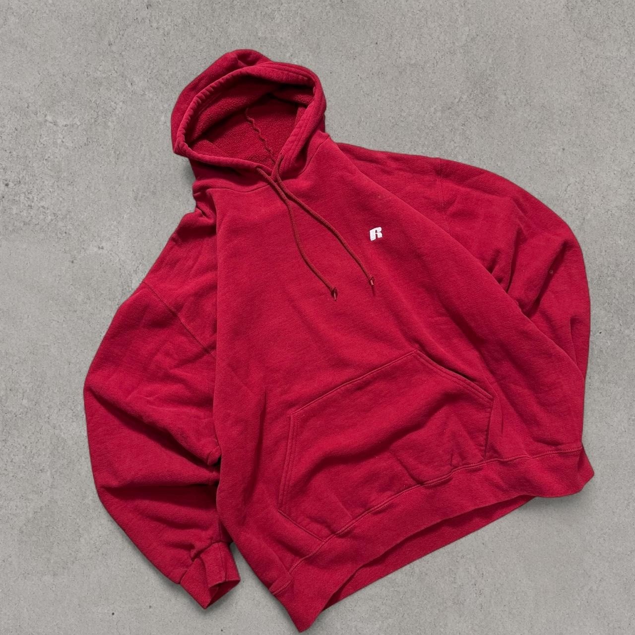 Vintage Russell Athletic Red Pro Cotton Hoodie