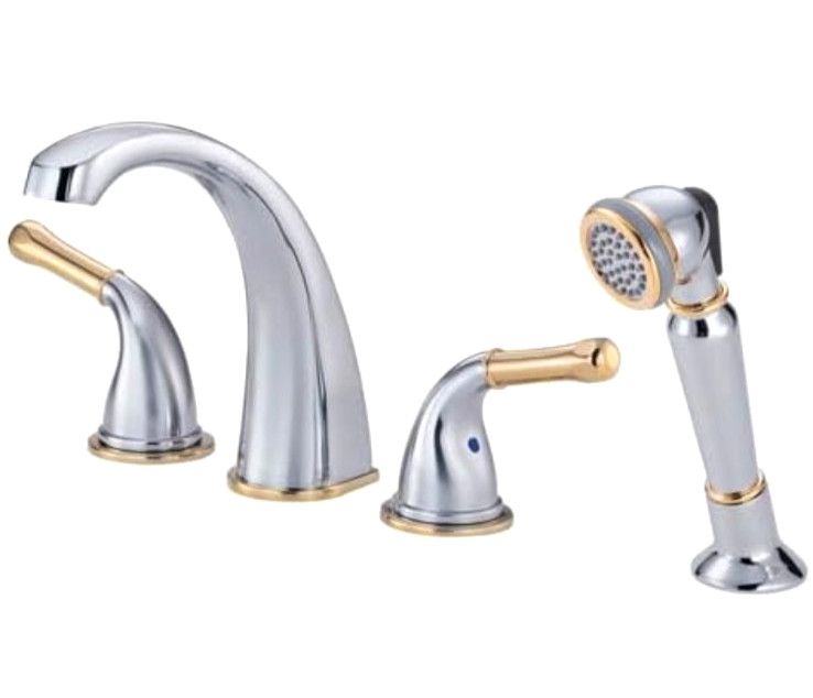 Danze Roman Tub 2-Handle Faucet w/ Shower Handle Kit Plymouth Chrome & Brass NIB
