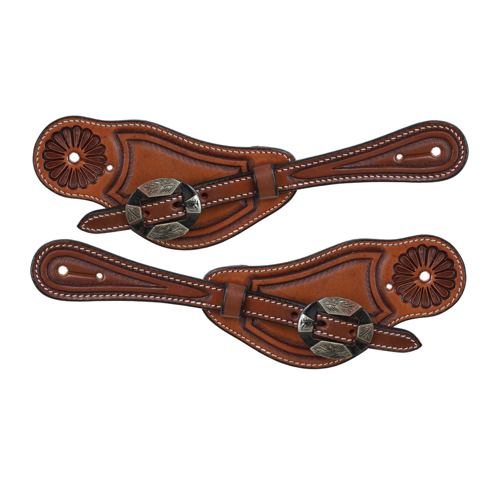 Showman Men\'s Argentina Cow Leather Heritage Spur Straps
