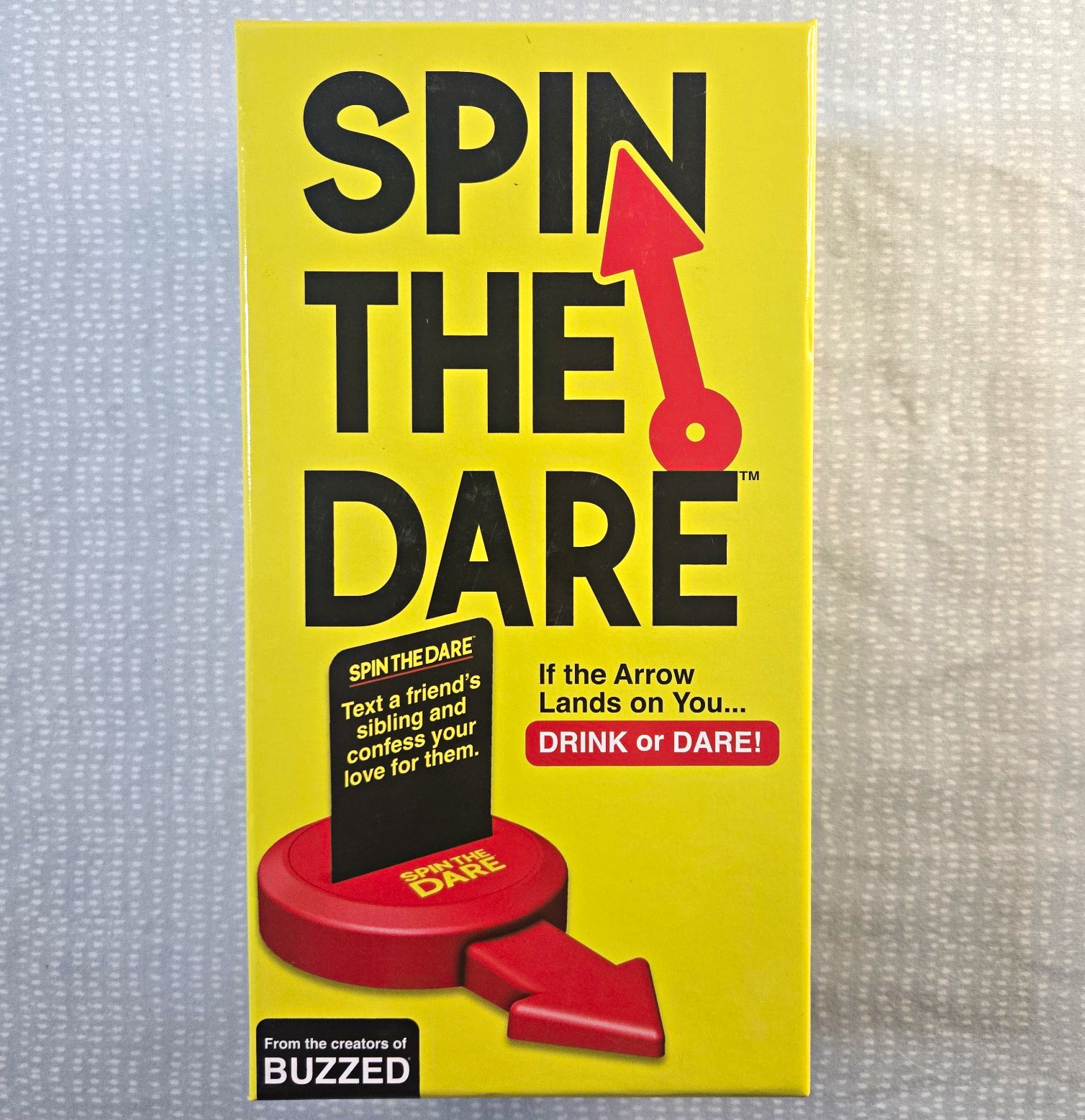 BUZZED Spin the Dare Drinking Game Truth or Dare Party Red Spinner Cards 18+ BUZZED Spin the Dare Drinking Game Truth or Dare Party Red Spinner Cards 18+