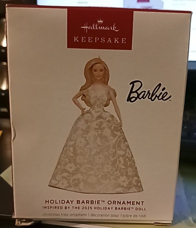 Hallmark Keepsake 2025 Holiday Barbie Ornament Read Desc. Hallmark Keepsake 2025 Holiday Barbie Ornament Read Desc.