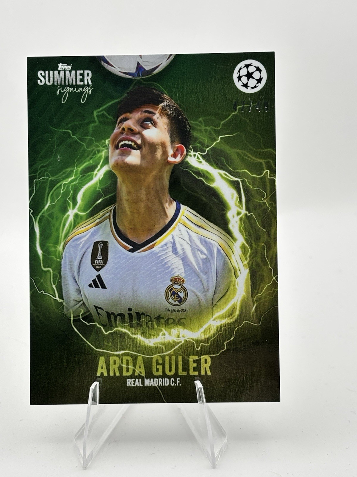 ARDA GULER 2022-23 Topps SUMMER SINGINGS RC Rookie GREEN /49 ARDA GULER 2022-23 Topps SUMMER SINGINGS RC Rookie GREEN /49