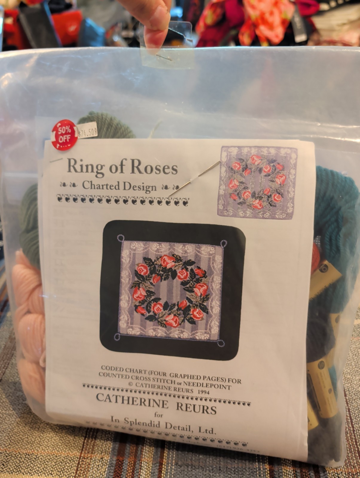 Catherine Reurs Ring of Roses Needlepoint Cross Stitch Kit 1995 Westminster CR08 Catherine Reurs Ring of Roses Needlepoint Cross Stitch Kit 1995 Westminster CR08