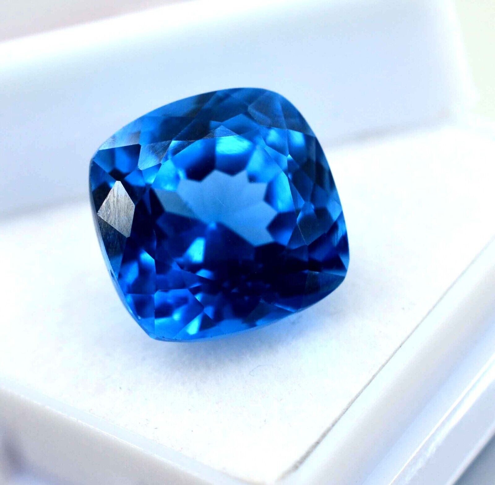 Aquamarine Natural Santa Maria Blue Cushion Cut Loose Gemstone 9.60 Ct Certified
