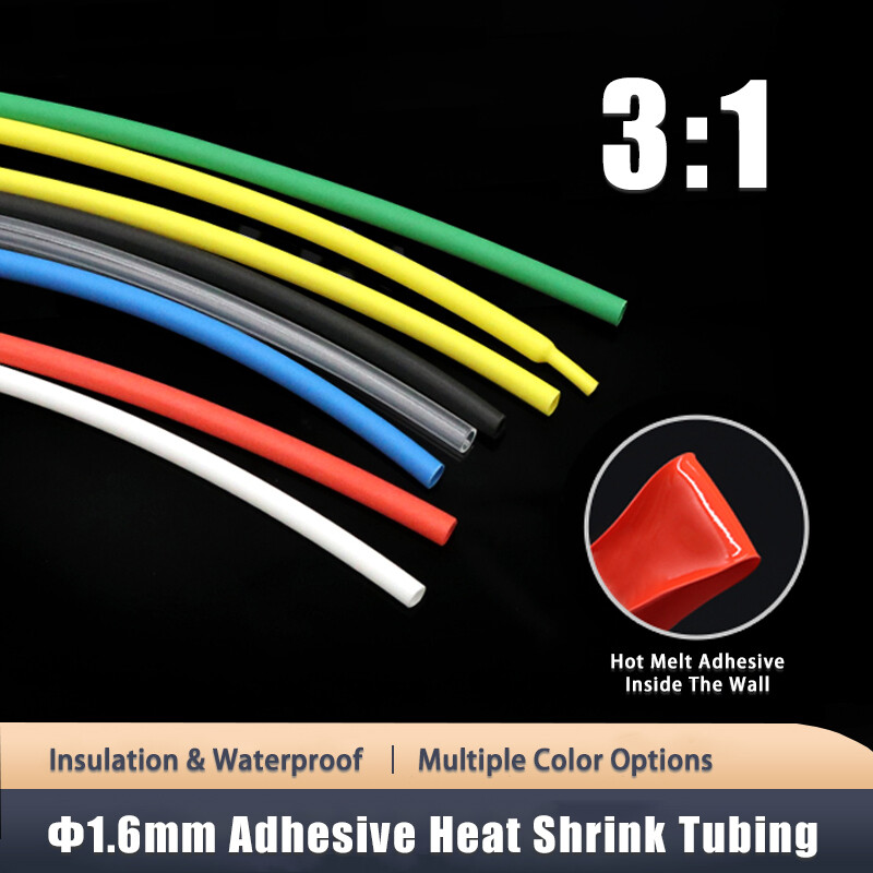 Φ1.6mm 3:1 Adhesive Heat Shrink Tubing Electrical Sleeving Cable Heatshrink Tube