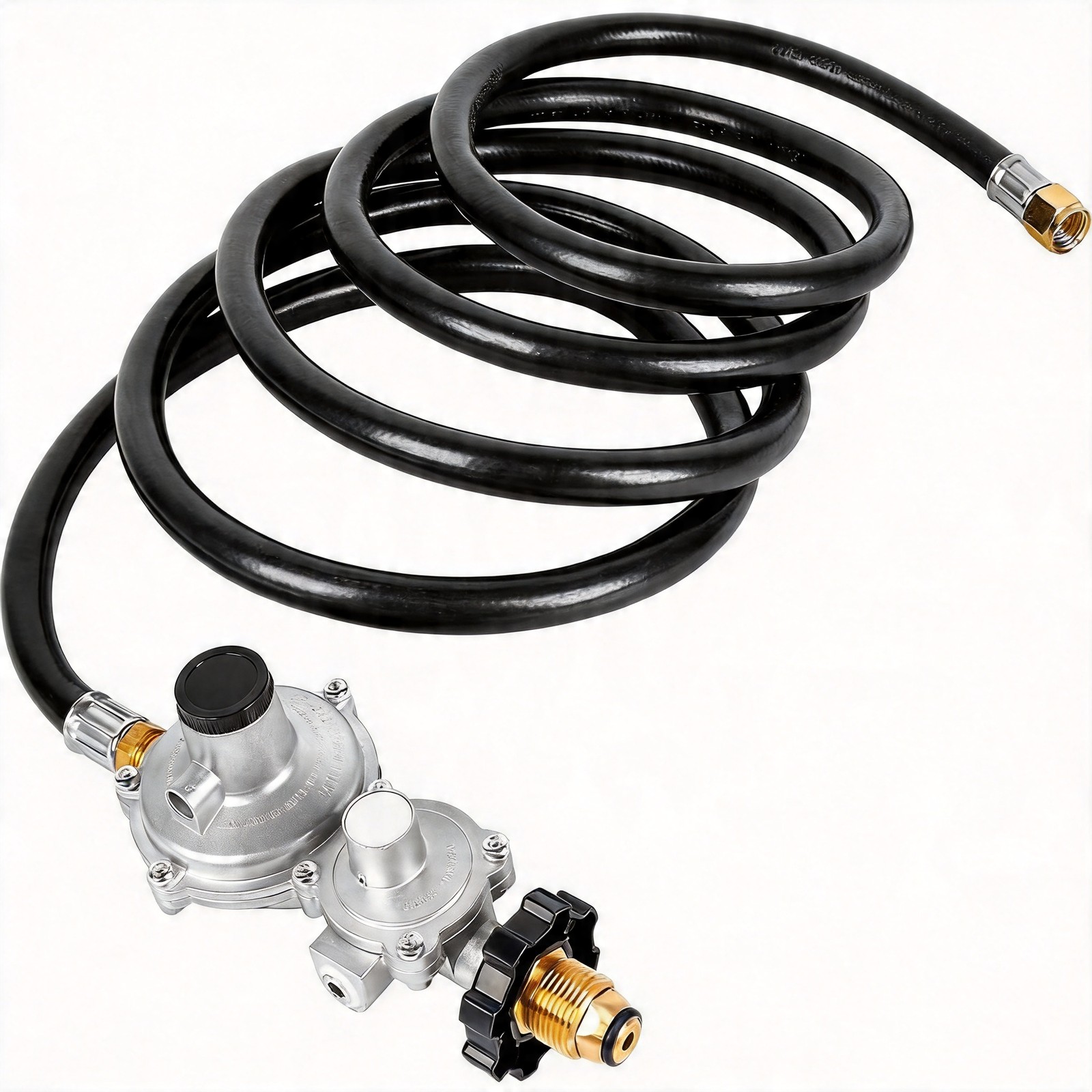 NEW 10 FT Two Stage Propane Regulator Hose POL to 3/8 Female Flare for RV NEW 10 FT Two Stage Propane Regulator Hose POL to 3/8 Female Flare for RV