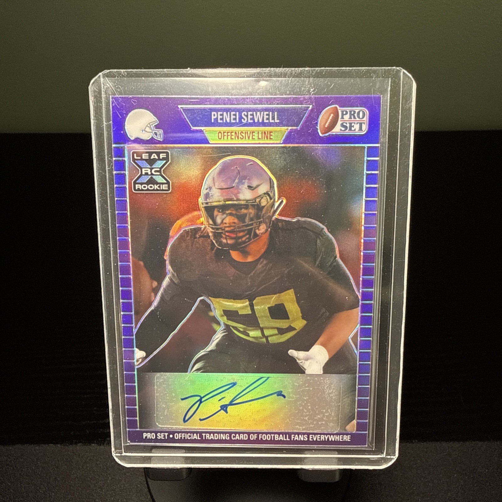 2021 Leaf Pro Set Metal - 1989 Autograph Penei Sewell #PA-PS1 Purple Auto /50 RC 2021 Leaf Pro Set Metal - 1989 Autograph Penei Sewell #PA-PS1 Purple Auto /50 RC