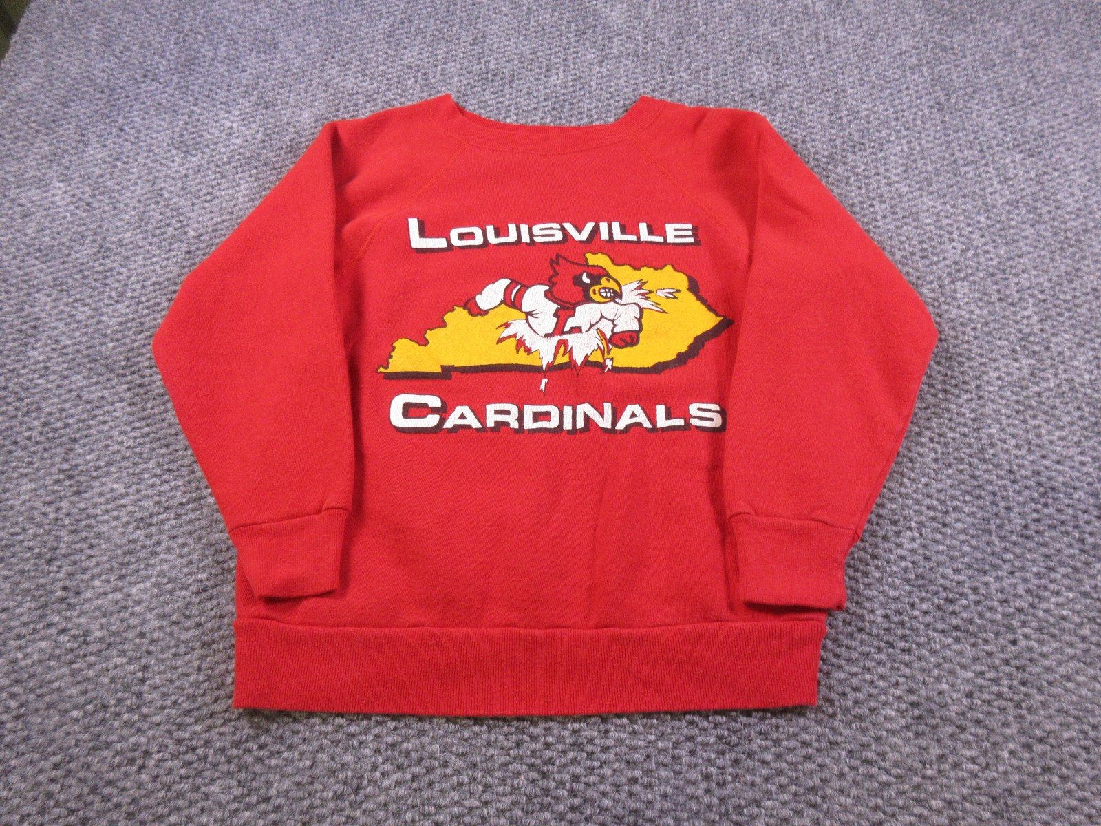 Vintage Louisville Cardinals Sweatshirt Womens Small Red NCAA College Artex USA