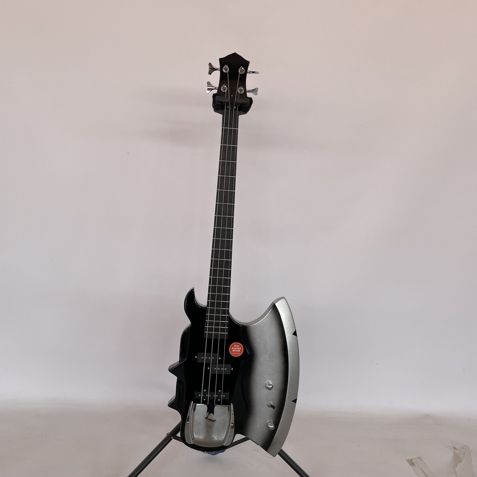 High Quality Gene Simmons Axe Bass Rock KISS Firehawk Black 4 Strings fast ship